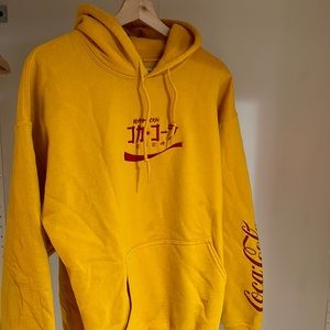 Yellow/Golden embroidered Coca Cola hoodie